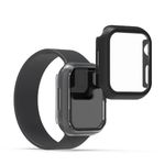 Laptop, Telefoane si Tablete - Wearables si gadgeturi - Wearables - Accesorii wearables - Set 2 Huse pentru Apple Watch 7 (41mm), Kwmobile, Sticla securizata, Negru/Transparent, 56540.01 - Infinity.ro