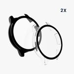 Laptop, Telefoane si Tablete - Wearables si gadgeturi - Wearables - Accesorii wearables - Set 2 huse pentru Honor Watch GS 3, Kwmobile, Negru/Transparent, Plastic, 58188.01 - Infinity.ro
