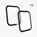 Laptop, Telefoane si Tablete - Wearables si gadgeturi - Wearables - Accesorii wearables - Set 2 Huse pentru Xiaomi Redmi Watch 2, Kwmobile, Sticla securizata, Negru/Transparent, 56913.01 - Infinity.ro