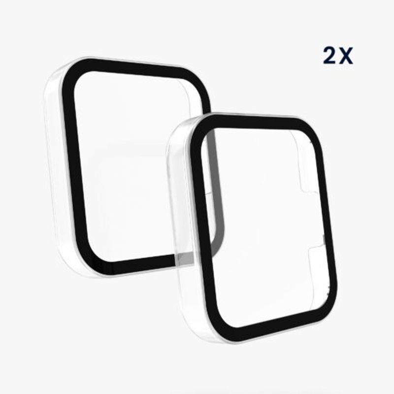Laptop, Telefoane si Tablete - Wearables si gadgeturi - Wearables - Accesorii wearables - Set 2 Huse pentru Xiaomi Redmi Watch 2, Kwmobile, Sticla securizata, Negru/Transparent, 56913.01 - Infinity.ro