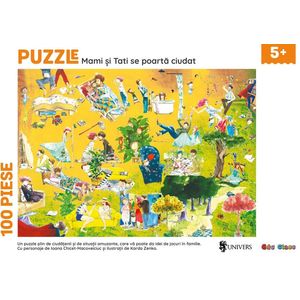 Puzzle - Mami si tati se poarta ciudat (100 piese)