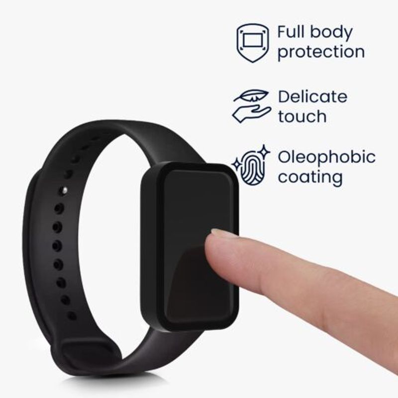 Laptop, Telefoane si Tablete - Wearables si gadgeturi - Wearables - Accesorii wearables - Set 2 Folii de protectie pentru Xiaomi Redmi Smart Band Pro, Kwmobile, Negru/Transparent, Sticla securizata, 57424.01 - Infinity.ro