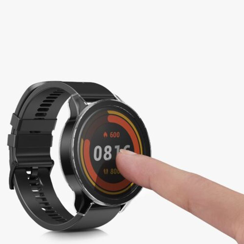 Laptop, Telefoane si Tablete - Wearables si gadgeturi - Wearables - Accesorii wearables - Set 2 huse pentru Xiaomi Mi Watch/Mi Watch Color Sport, Kwmobile, Negru/Transparent, Plastic, 58467.01 - Infinity.ro