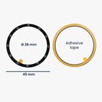 Laptop, Telefoane si Tablete/Wearables si gadgeturi/Wearables/Accesorii wearables - Rama cadran kwmobile pentru Samsung Galaxy Watch 5 Pro (45mm), Aluminiu, Negru/Gri, 60204.01 - Infinity.ro