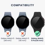Laptop, Telefoane si Tablete/Wearables si gadgeturi/Wearables/Accesorii wearables - Rama cadran kwmobile pentru Samsung Galaxy Watch 5 Pro (45mm), Aluminiu, Negru/Gri, 60204.01 - Infinity.ro