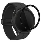 Laptop, Telefoane si Tablete/Wearables si gadgeturi/Wearables/Accesorii wearables - Rama cadran kwmobile pentru Samsung Galaxy Watch 5 Pro (45mm), Aluminiu, Negru/Gri, 60204.01 - Infinity.ro