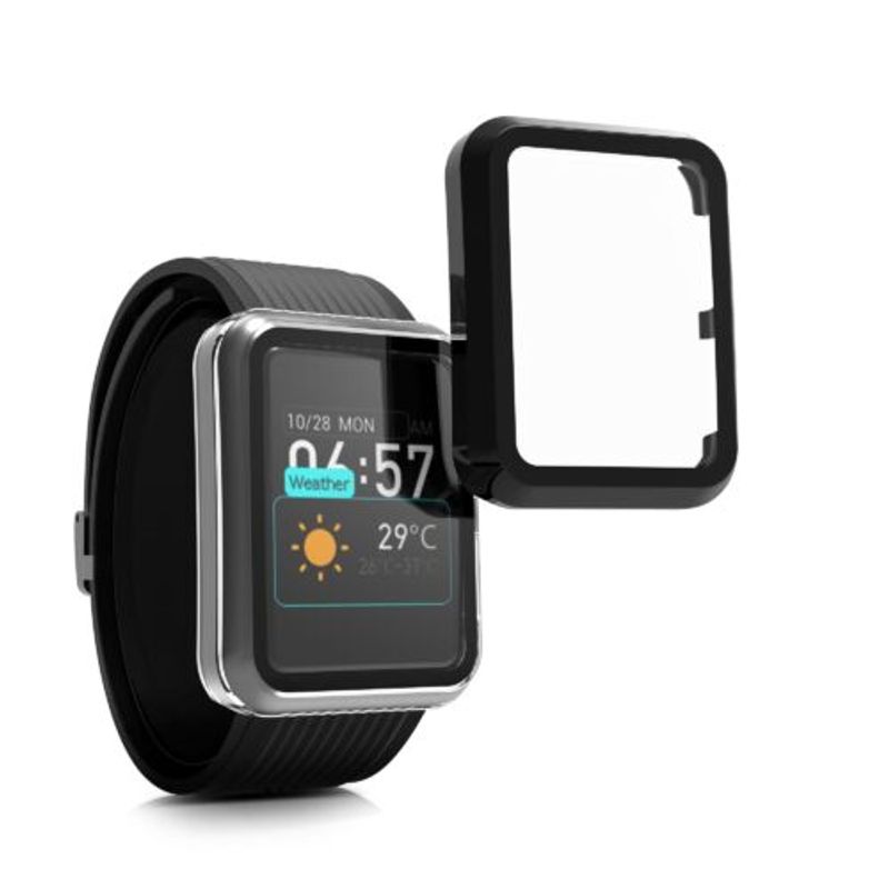 Laptop, Telefoane si Tablete - Wearables si gadgeturi - Wearables - Accesorii wearables - Set 2 huse pentru Huawei Watch D, Kwmobile, Negru/Transparent, Plastic, 57778.01 - Infinity.ro