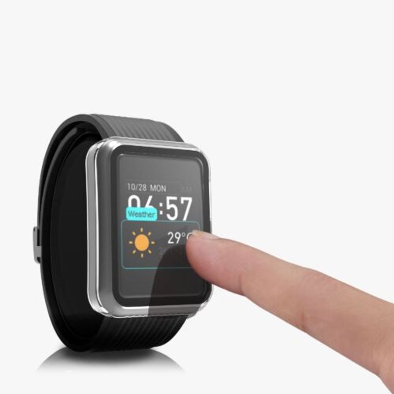 Laptop, Telefoane si Tablete - Wearables si gadgeturi - Wearables - Accesorii wearables - Set 2 huse pentru Huawei Watch D, Kwmobile, Negru/Transparent, Plastic, 57778.01 - Infinity.ro