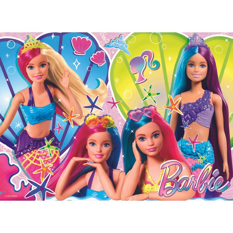 Jucarii, Copii si Bebe - Jucarii si jocuri - Jocuri si puzzle - Puzzle - Puzzle de colorat maxi - Barbie (4 x 48 de piese) - Infinity.ro