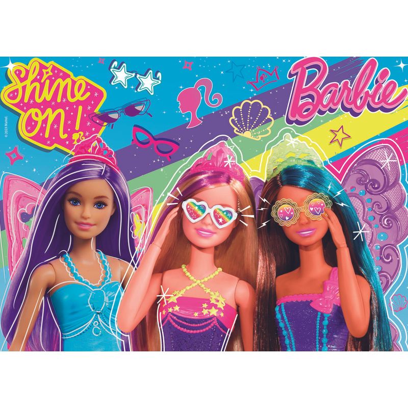 Jucarii, Copii si Bebe - Jucarii si jocuri - Jocuri si puzzle - Puzzle - Puzzle de colorat maxi - Barbie (4 x 48 de piese) - Infinity.ro