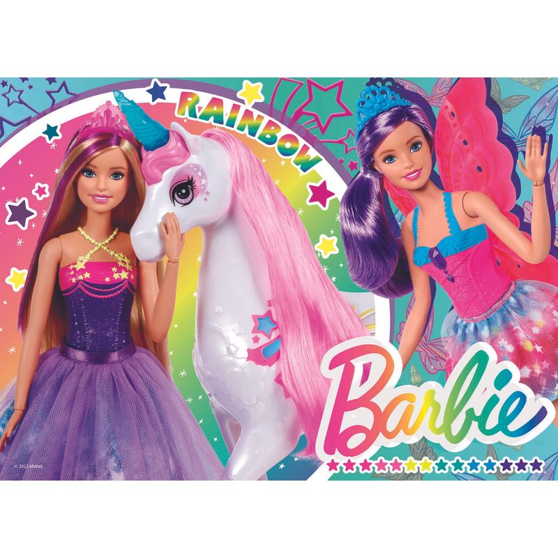 Jucarii, Copii si Bebe - Jucarii si jocuri - Jocuri si puzzle - Puzzle - Puzzle de colorat maxi - Barbie (4 x 48 de piese) - Infinity.ro