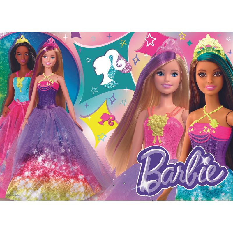 Jucarii, Copii si Bebe - Jucarii si jocuri - Jocuri si puzzle - Puzzle - Puzzle de colorat maxi - Barbie (4 x 48 de piese) - Infinity.ro