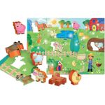 Jucarii, Copii si Bebe - Jucarii si jocuri - Jocuri si puzzle - Puzzle - Puzzle de podea - Distractie la ferma (12 piese) - Infinity.ro
