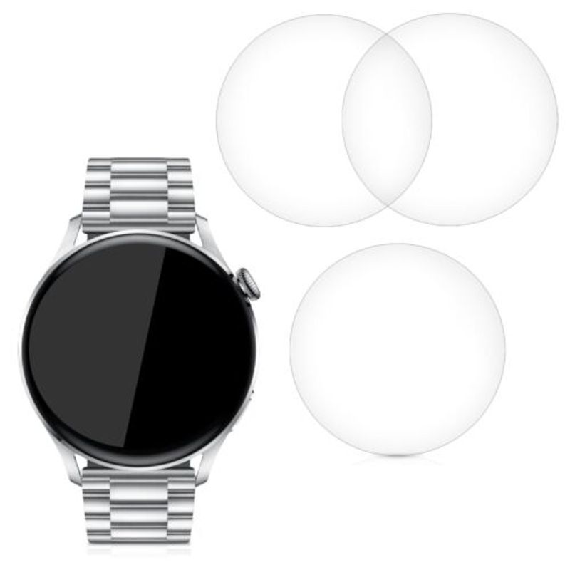 Laptop, Telefoane si Tablete - Wearables si gadgeturi - Wearables - Accesorii wearables - Set 3 Folii protectie pentru Huawei Watch 3 Pro/Watch 3, Kwmobile, Polimer, Transparent, 55591.1 - Infinity.ro