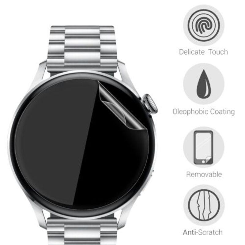 Laptop, Telefoane si Tablete - Wearables si gadgeturi - Wearables - Accesorii wearables - Set 3 Folii protectie pentru Huawei Watch 3 Pro/Watch 3, Kwmobile, Polimer, Transparent, 55591.1 - Infinity.ro