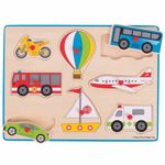 Jucarii, Copii si Bebe - Jucarii si jocuri - Jocuri si puzzle - Puzzle - Puzzle din lemn incastru - Vehicule - Infinity.ro