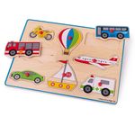 Jucarii, Copii si Bebe - Jucarii si jocuri - Jocuri si puzzle - Puzzle - Puzzle din lemn incastru - Vehicule - Infinity.ro
