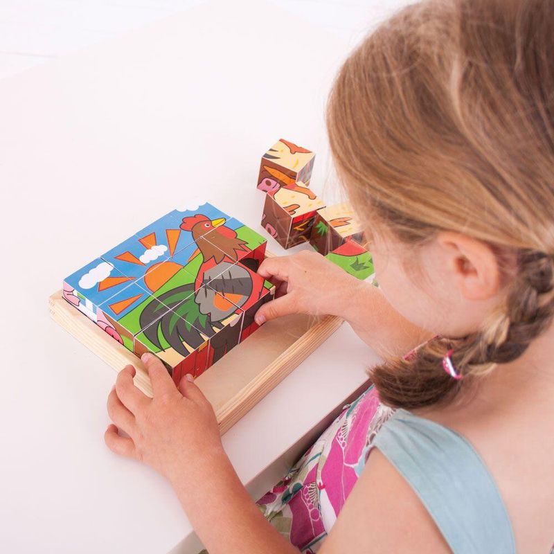 Jucarii, Copii si Bebe - Jucarii si jocuri - Jocuri si puzzle - Puzzle - Puzzle cubic - Animalute de la ferma - Infinity.ro