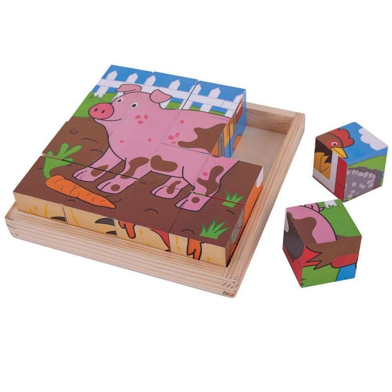 Jucarii, Copii si Bebe - Jucarii si jocuri - Jocuri si puzzle - Puzzle - Puzzle cubic - Animalute de la ferma - Infinity.ro