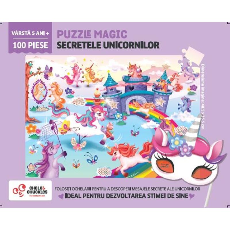 Jucarii, Copii si Bebe - Jucarii si jocuri - Jocuri si puzzle - Puzzle - Puzzle magic - Secretele unicornilor (100 piese) - Infinity.ro