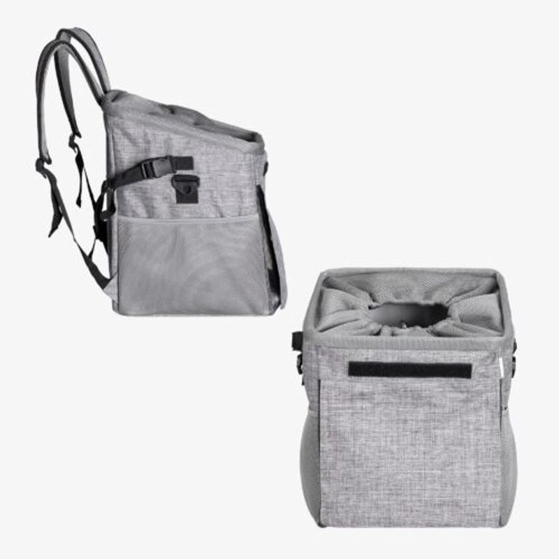 Petshop - Accesorii petshop - Culcusuri si custi - Genti si articole transport - Rucsac de transport animale de companie Navaris pentru bicicleata, Poliester, Gri, 54595.22 - Infinity.ro