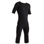 Sport si Outdoor/Echipament Sportiv/Accesorii echipament sportiv/Articole sudatie - Costum special sedinte xbody ems fitness, electrostimulare profesional marime S, unisex black, soft touch perfect body - Infinity.ro
