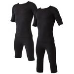 Sport si Outdoor/Echipament Sportiv/Accesorii echipament sportiv/Articole sudatie - Costum special sedinte xbody ems fitness, electrostimulare profesional marime S, unisex black, soft touch perfect body - Infinity.ro