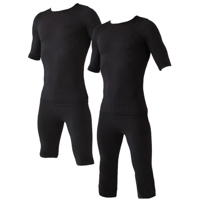 Sport si Outdoor - Echipament Sportiv - Accesorii echipament sportiv - Articole sudatie - Costum special sedinte xbody ems fitness, electrostimulare profesional marime S, unisex black, soft touch perfect body - Infinity.ro