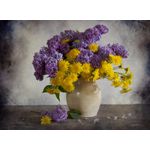 Casa si Gradina - Decoratiuni - Decoratiuni perete - Tablou canvas Buchet de liliac si papadii, 90 x 60 cm - Infinity.ro