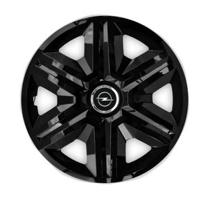 Set 4 capace roti hubcaps fast black R15 pentru gama auto Opel