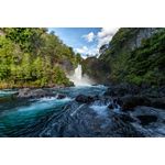 Casa si Gradina - Decoratiuni - Tablouri - Tablou canvas Cascada in munti, 105 x 70 cm - Infinity.ro