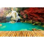 Casa si Gradina - Decoratiuni - Tablouri - Tablou canvas cascada cu ponton 2, 75 x 50 cm - Infinity.ro