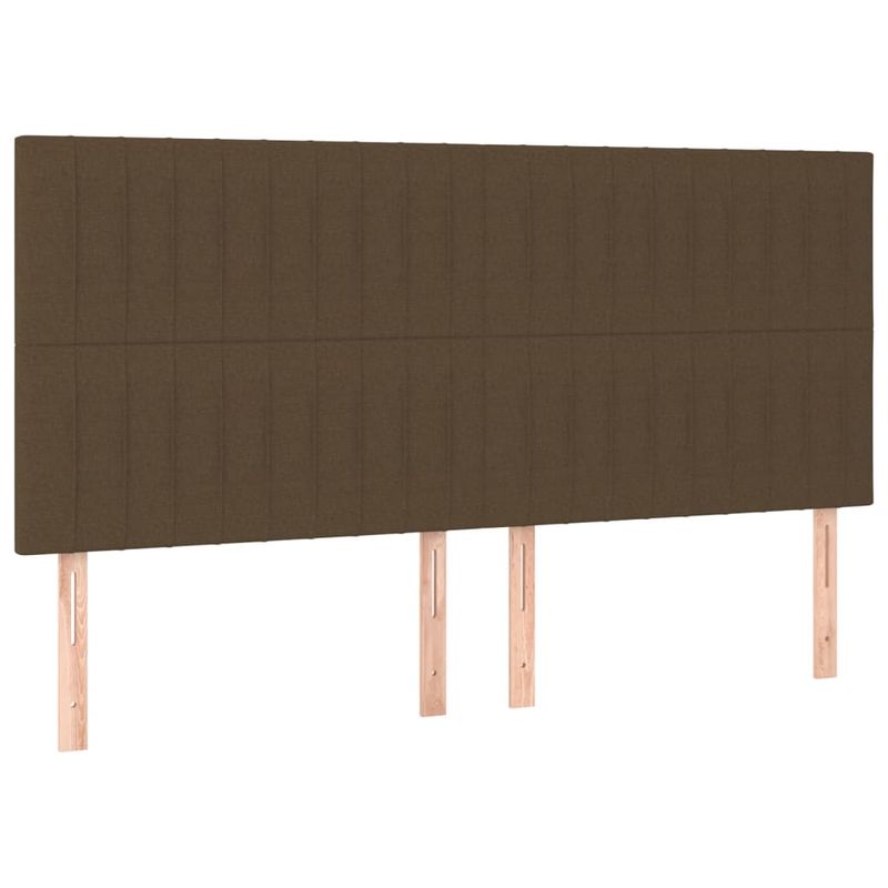 Casa si Gradina - Mobilier - Paturi si accesorii - Paturi - Pat box spring cu saltea, maro inchis, 200x200 cm, textil - Infinity.ro