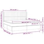 Casa si Gradina - Mobilier - Paturi si accesorii - Paturi - Pat box spring cu saltea, maro inchis, 200x200 cm, textil - Infinity.ro