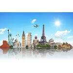 Casa si Gradina - Decoratiuni - Tablouri - Tablou canvas City 92 Monumente mondiale, 75 x 50 cm - Infinity.ro