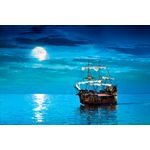 Casa si Gradina - Decoratiuni - Tablouri - Tablou canvas Corabie, mare, luna, 105 x 70 cm - Infinity.ro