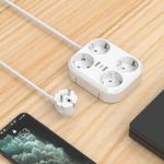 Casa si Gradina - Electrice - Accesorii electrice - Prelungitoare, triple, fise - Prelungitor 4000W max 16A cu 4 prize electrice, 2 prize USB, Type C, 1,8 m - Infinity.ro