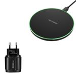 Laptop, Telefoane si Tablete - Telefoane mobile si accesorii - Accesorii Telefoane - Incarcatoare telefoane - Incarcator wireless FAST CHARGE 15W, Iphone 11, 11promax, 8 Plus, Iphone X, Xs, Samsung S10, S8, S9 Note 10, 9 - Infinity.ro