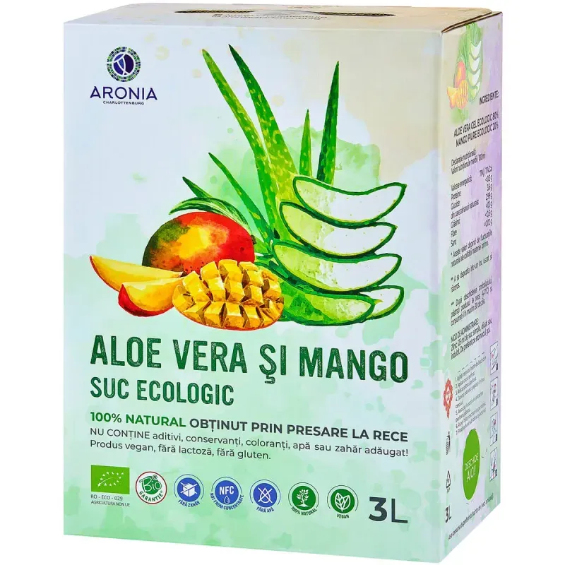 Market - Bauturi - Bauturi non-alcoolice - Bauturi necarbogazoase - Suc de Aloe Vera si mango ECO, 3 l - Infinity.ro