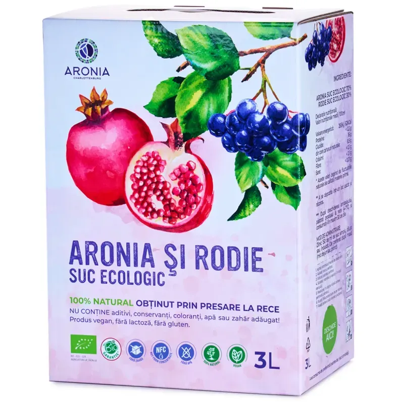 Market - Bauturi - Bauturi non-alcoolice - Bauturi necarbogazoase - Suc de aronia si rodie ECO, 3 l - Infinity.ro