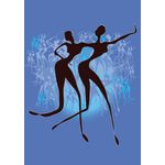 Casa si Gradina - Decoratiuni - Tablouri - Tablou canvas Fete dansand, abstract2, 60 x 90 cm - Infinity.ro