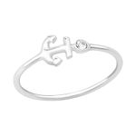 Fashion, accesorii si bijuterii - Femei - Bijuterii femei - Inele femei - Inel argint, ancora cu cristale din Zirconiu White, marimea 52, A4S39374-1 - Infinity.ro