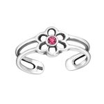 Fashion, accesorii si bijuterii - Femei - Bijuterii femei - Inele femei - Inel de picior argint, floare, reglabil, Rose, A4S17345 - Infinity.ro