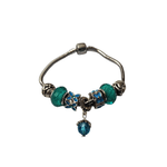 Fashion, accesorii si bijuterii - Femei - Bijuterii femei - Bratari femei - Bratara fantezie, cu talismane turcoaz, Diamant, A4B29 - Infinity.ro