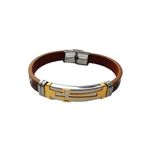 Fashion, accesorii si bijuterii - Femei - Bijuterii femei - Bratari femei - Bratara din piele ecologica, Cruce, inox, A4B104 - Infinity.ro