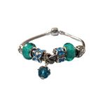 Fashion, accesorii si bijuterii - Femei - Bijuterii femei - Bratari femei - Bratara fantezie, cu talismane turcoaz, Diamant, A4B29 - Infinity.ro