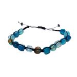 Fashion, accesorii si bijuterii - Femei - Bijuterii femei - Bratari femei - Bratara cu snur ajustabil, Blue Stone, A4B133 - Infinity.ro