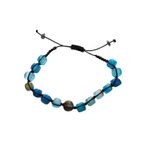 Fashion, accesorii si bijuterii - Femei - Bijuterii femei - Bratari femei - Bratara cu snur ajustabil, Blue Stone, A4B133 - Infinity.ro