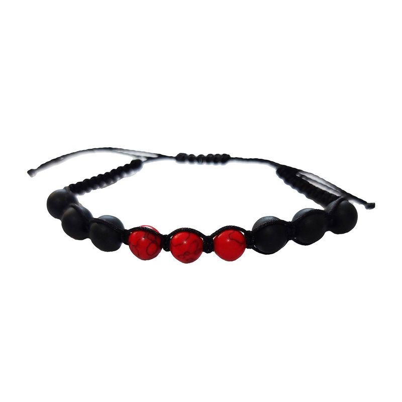 Fashion, accesorii si bijuterii - Femei - Bijuterii femei - Bratari femei - Bratara cu snur ajustabil, Red, A4B121 - Infinity.ro