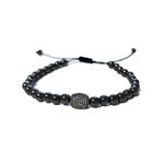 Fashion, accesorii si bijuterii - Femei - Bijuterii femei - Bratari femei - Bratara cu pietre naturale, Onix, Black Charm cu Zirconiu, A4B167 - Infinity.ro